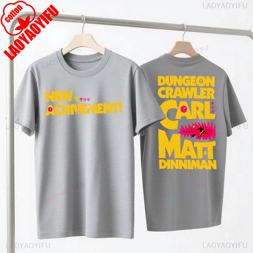 New Achievement Dungeon Crawler Carl Shirt Gift for Reader Fantasy Science Fiction Book Lover Donut Fan Tops Bookish Tees