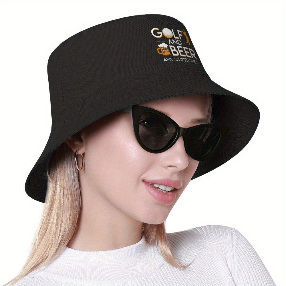 Custom Golf And Beer Bucket Hat Women Men Outdoor Sun Summer Camping Fishing Cap