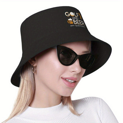 Custom Golf And Beer Bucket Hat Women Men Outdoor Sun Summer Camping Fishing Cap
