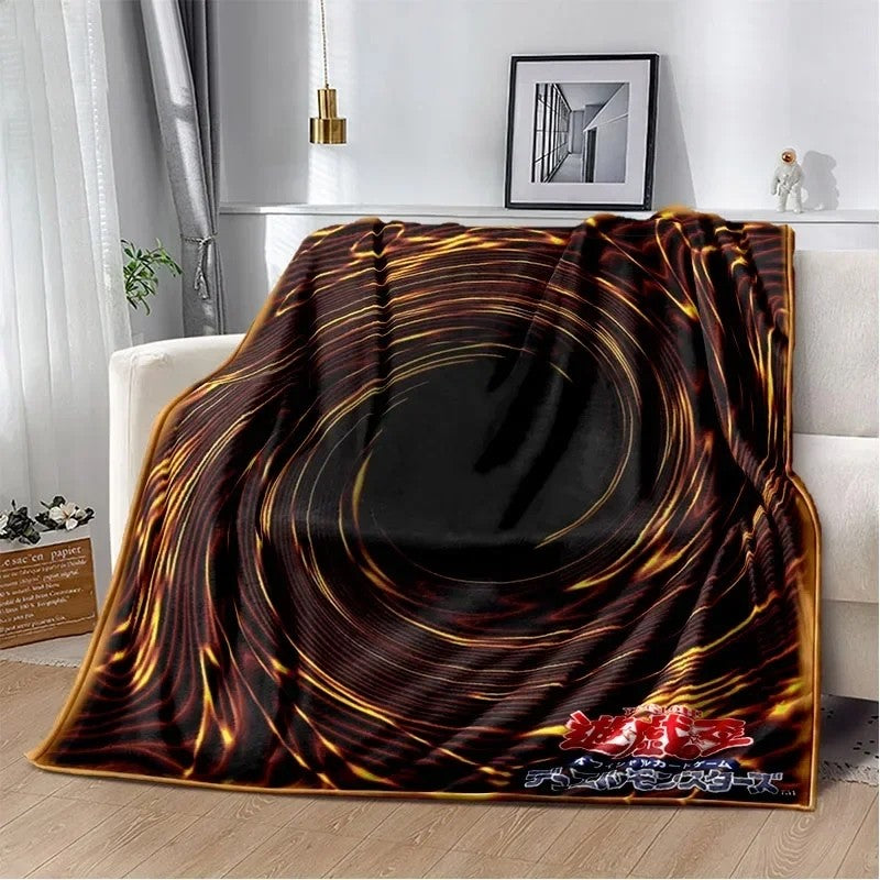 Cobertor de Jogar Yu Gi Oh Anime Dragão Branco de Olhos Azuis Desenho Animado Macio de Pelúcia Mantas de Quarto Escritório Colcha Decoração de Casa