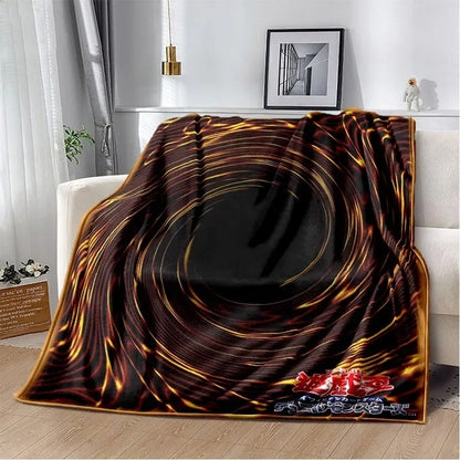 Cobertor de Jogar Yu Gi Oh Anime Dragão Branco de Olhos Azuis Desenho Animado Macio de Pelúcia Mantas de Quarto Escritório Colcha Decoração de Casa