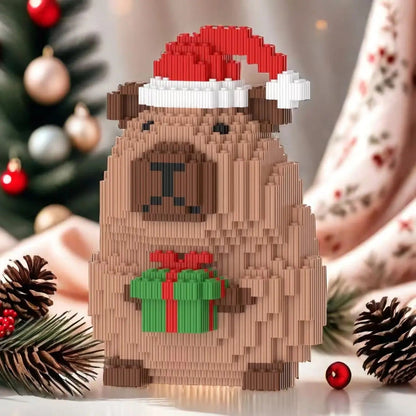 Brinquedo Grande de Capivara para Crianças, Capivara Gigante de Aniversário, Figura Capivara, Conjunto de Construção de Natal, Decoração para Casa para Maiores de 6 Anos