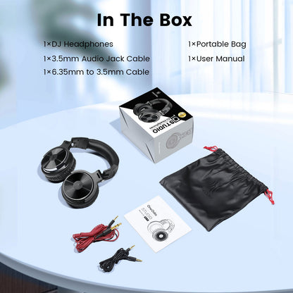 Oneodio Pro 10 Wired Studio Headphones Stereo Professional DJ Headphone with Mic Over Ear Monitor Earphones Bass Headsets