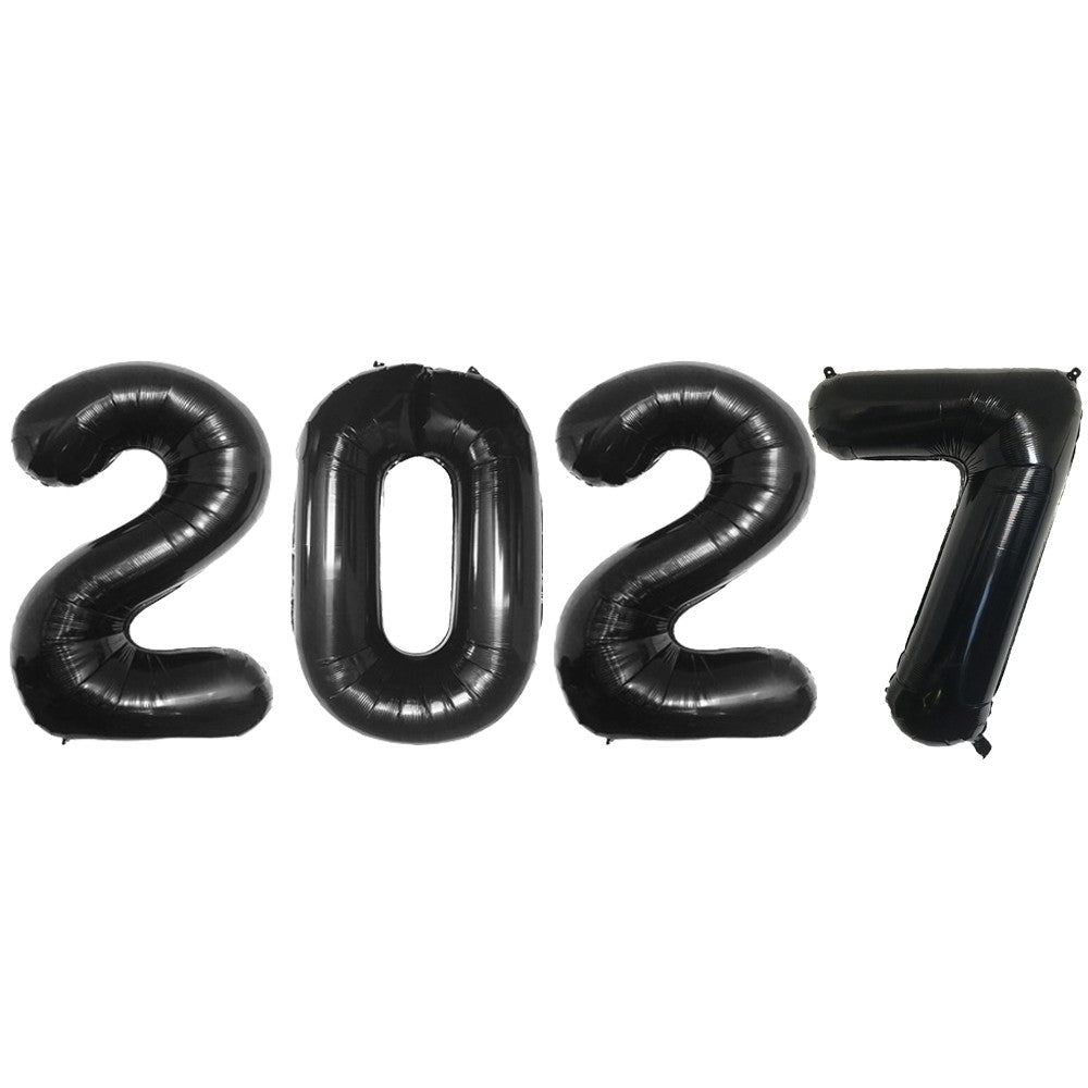 16 Inch 2027 Happy New Year Foil Balloons Christmas New Year Party Decoration Festival Party Supplies Photo Props Home Decor