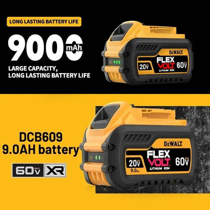 ??DCB609 Bateria Original Dewalt 20V/60V 9.0Ah 18650 Li-Ion para Ferramentas Elétricas DCB205 DCB206 Carregador de Bateria para Ferramentas sem Fio