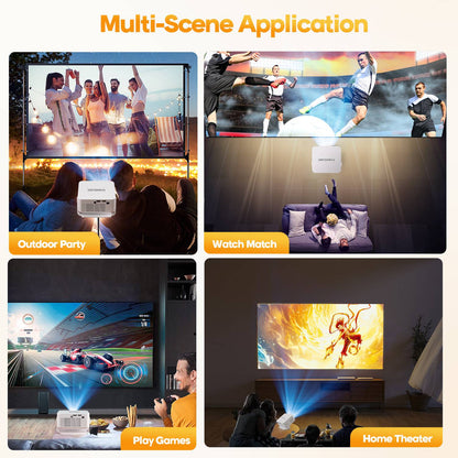 Magcubic Auto Focus Android 14 Portable Projector 8K 400ANSI WiFi 6 Projector Support Full HD 720P Home Outdoor Cinema Max HY300