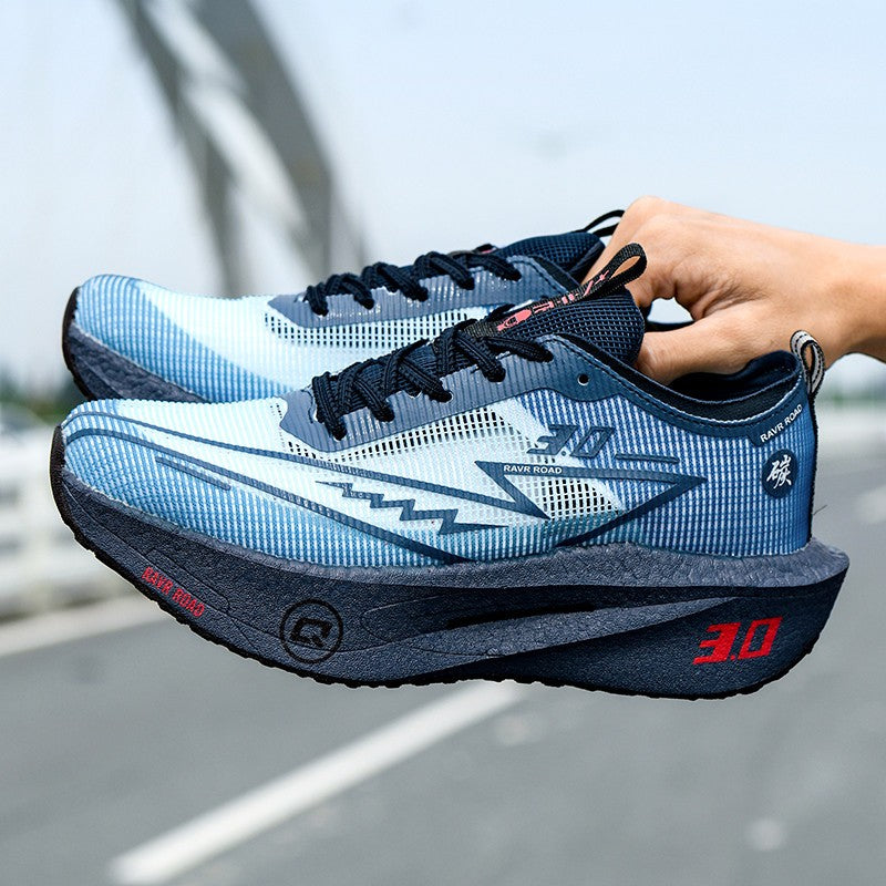 Tênis de Borda de Carbono Masculino Antiderrapante Acolchoado Confortável para Corrida e Treinamento Tênis de Malha Casual para Mulheres