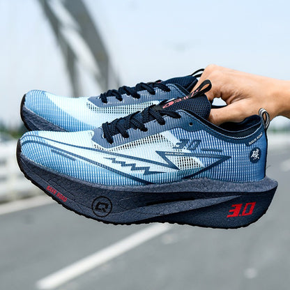 Tênis de Borda de Carbono Masculino Antiderrapante Acolchoado Confortável para Corrida e Treinamento Tênis de Malha Casual para Mulheres