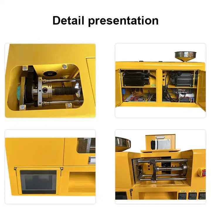 Máquina de Moldagem por Injeção Micro de Bancada 4T para Produção de Peças Plásticas Micro ABS PLA PC PE Polímero