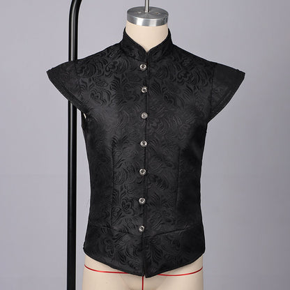 Mens Tudor Doublet Vest Victorian Medieval Renaissance Tudor Prince King Costume Ren Faire Jerkin Vest Waistcoat