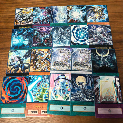 100 unidades Yu-Gi-Oh Anime Style Cards Olhos Azuis Estilo KAIBA Yugioh DUAL MONSTER Clássico Proxy DIY Card Presente Infantil