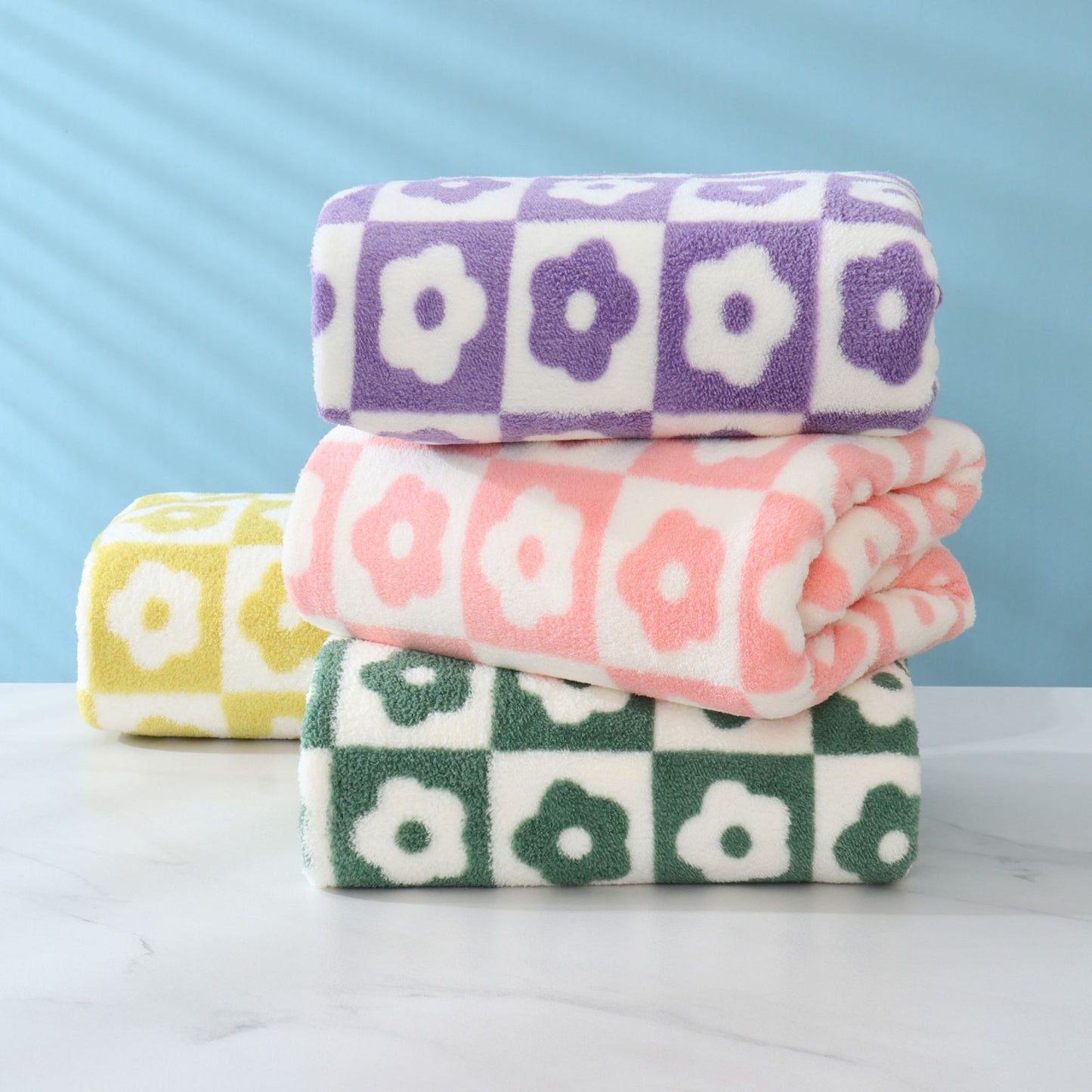 35x75cm Flower Pattern Coral Velvet Absorbent Quick Drying Face Towel Soft Adults Face Hand Towel Bathroom Microfiber Bath Towel