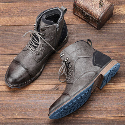 Botas Masculinas de Cano Curto Tamanho 39-45 Botas de Couro Masculinas Marca #AL605
