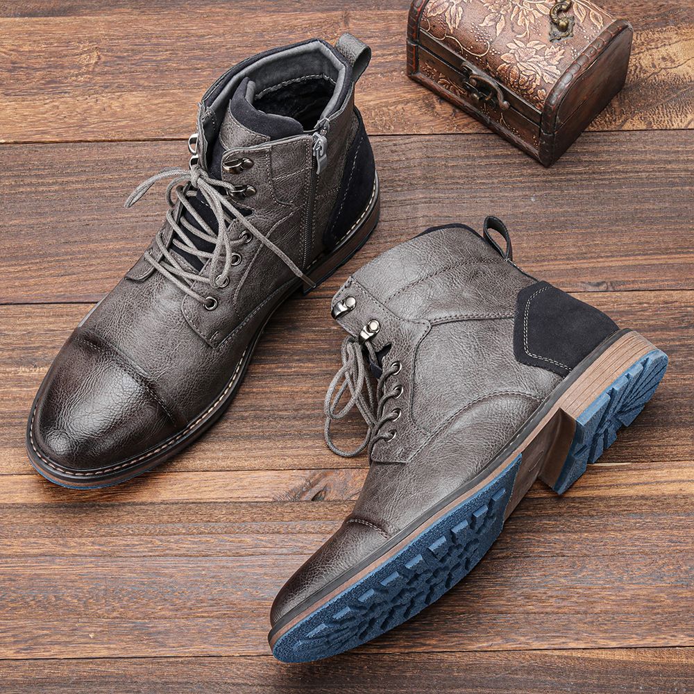 Botas Masculinas de Cano Curto Tamanho 39-45 Botas de Couro Masculinas Marca #AL605