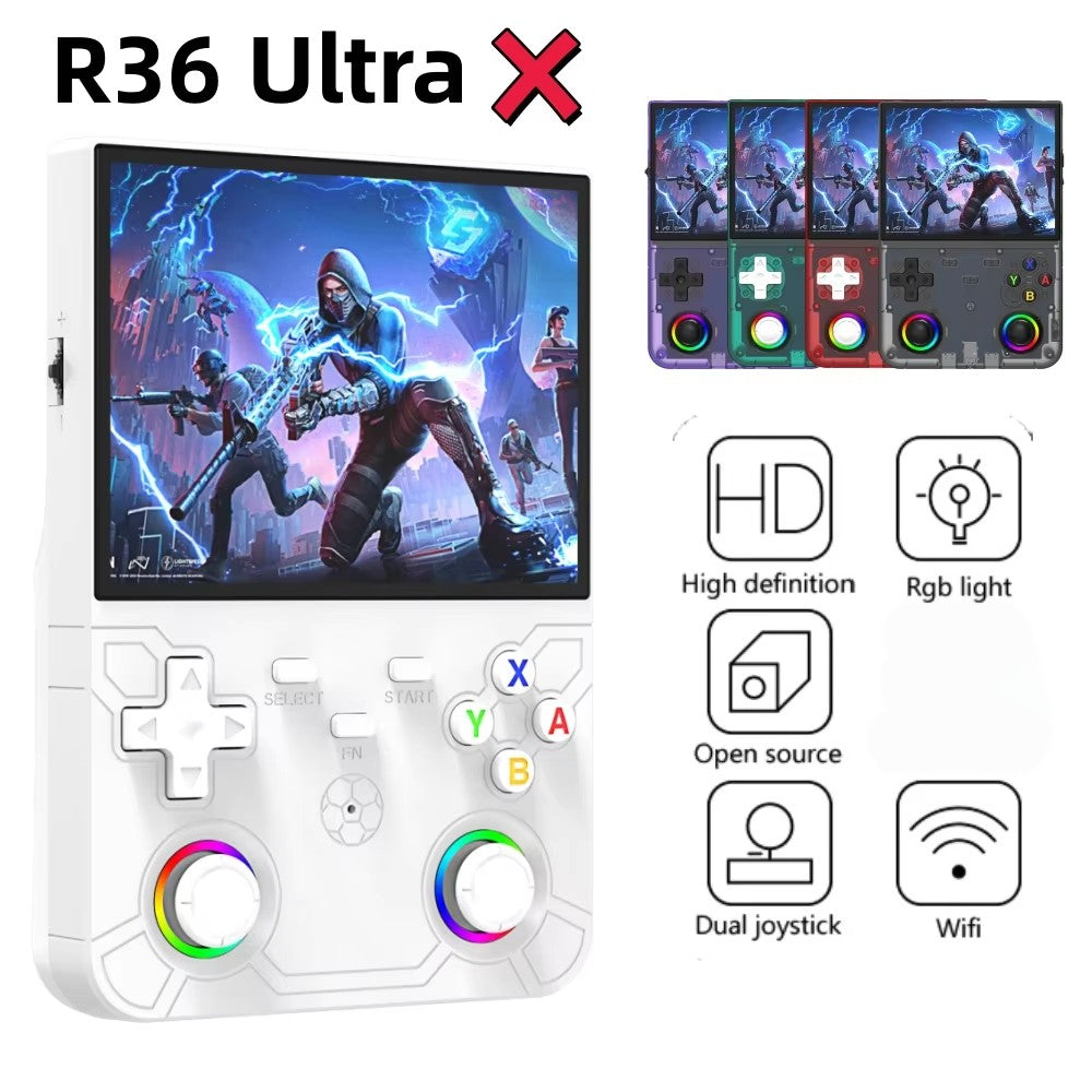 New R36 Ultra X Handheld Retro Video Game Console IPS Screen 128GB Portable Games Pocket Player with Linux System