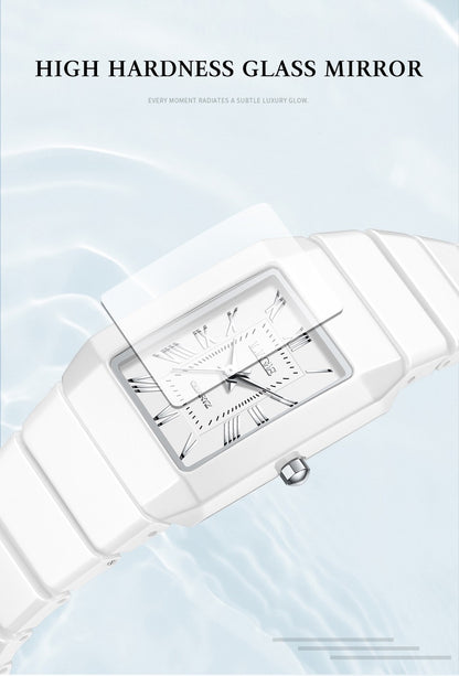 LIGE Classic Elegant Woman Watch Fashion Luxury Ceramic Strap Waterproof Casual Simple Dress Quartz Women's Watches Wristwatches
