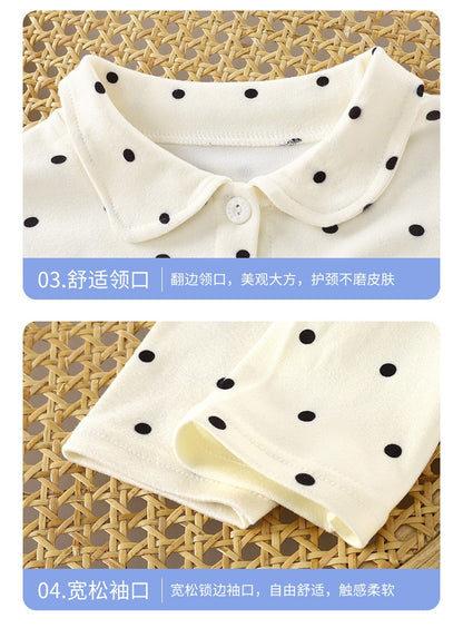 2025 Autumn New Kids Pajama Set Boys Cardigan and Girls Long Pants Homewear Baby and Children Clothing