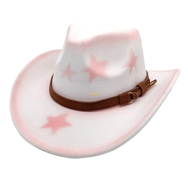 Homburg Cowboy Hats Old Fashion Porkpie Hat Stylish Panama Hat Belt Fedoras