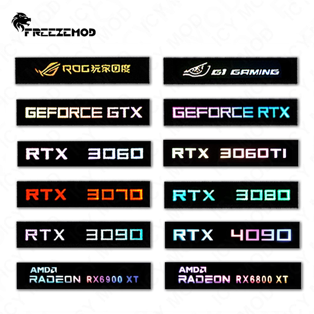 FREEZEMOD Painel Lateral GPU RTX3090 GTX ROG Decoração PC Placa de Vídeo Lâmpada Faith Water Cooler AURA SYNC Refrigeração Líquida ARGB