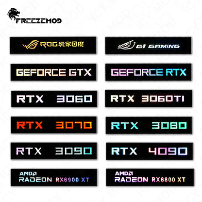 FREEZEMOD Painel Lateral GPU RTX3090 GTX ROG Decoração PC Placa de Vídeo Lâmpada Faith Water Cooler AURA SYNC Refrigeração Líquida ARGB