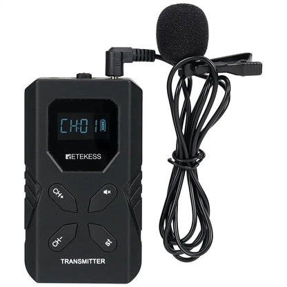 Retekess TT117 FM Sistema de Guia Turístico Transmissor Receptor para Museu Igreja Conferência Reunião Fábrica Treinamento 72-76MHz