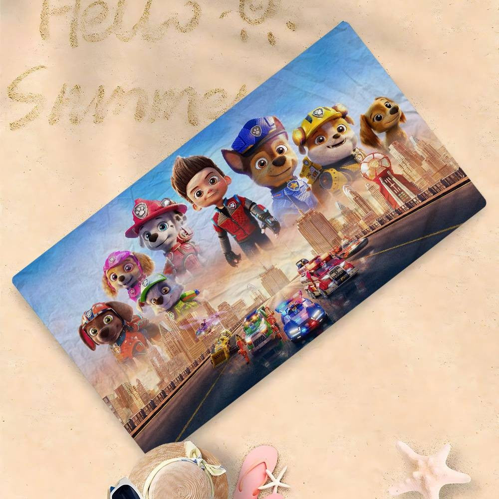 TV Paw Anime P-Patrols Anime Beach Swimming Towel Soft Absorbent Washcloth Children's Gifts For Kids Travel Camping Gym