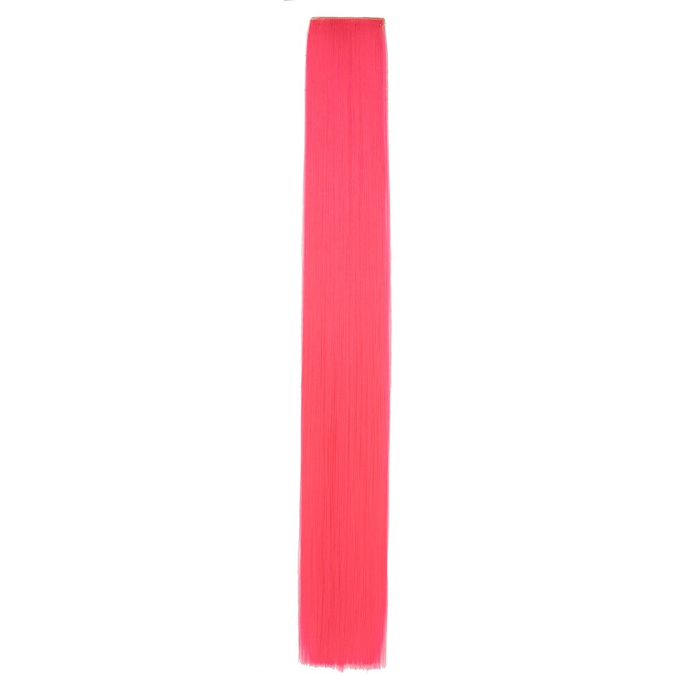 Clip in Hair Extensions Colored Party Highlights 30 inches Multi-colors Straight Hair Synthetic Hairpieces