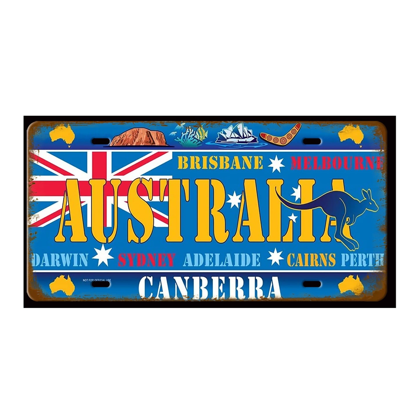 Plaque Tin Sign France Russia Spain Metal Sign Germany USA Country Flag License Plate For Wall Home Restaurant Craft Bar Decor