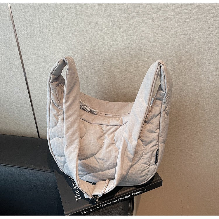 New Commuting Crossbody Bags for Women Fashion Texture and Simple Hobo Shoulder Bag Large Capacity Versatile Bags for Travel