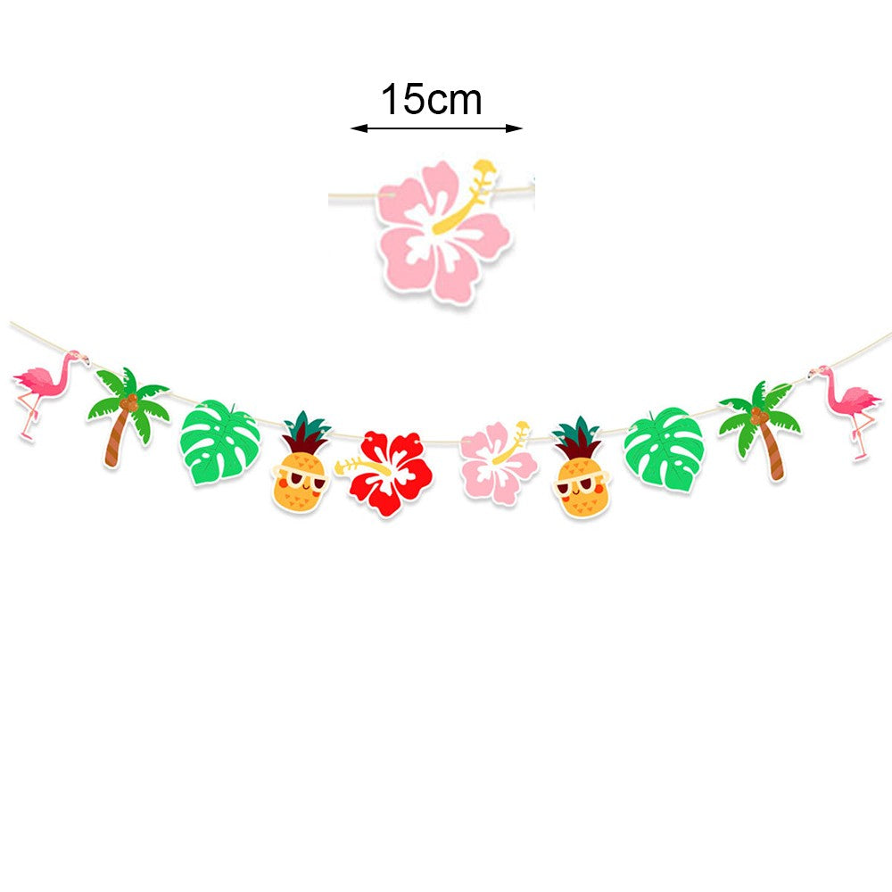 9pcs Hawaii Themed Party Wine Bottle Stickers Pink Flamingo Pineapple Stickers Summer Beach Party Supplies Decoration 4.02×5inch
