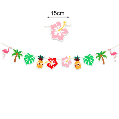 9pcs Hawaii Themed Party Wine Bottle Stickers Pink Flamingo Pineapple Stickers Summer Beach Party Supplies Decoration 4.02×5inch