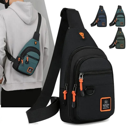 New Men Shoulder Bag Business Chest Multi-Layer Single Crossbody Portable