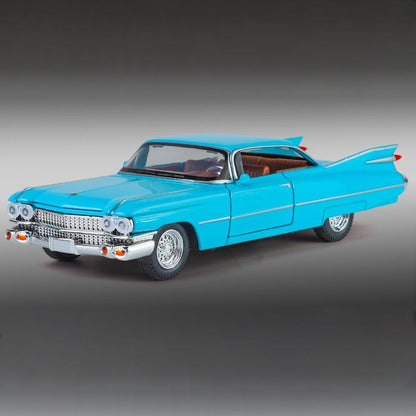 1:32 Cadillac Eldorado Biarritz Classic Retro Car Carro de Brinquedo em Metal Fundido com Som e Luz para Colecionar Puxar para Trás Hobby