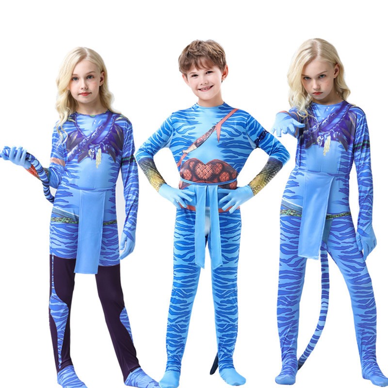 2026 Halloween Cosplay Avatar Costume Fire and Ashes Avatar3 Cosplay Hero One Piece Tight Fitting Clothing Na'vii Jumpsuit