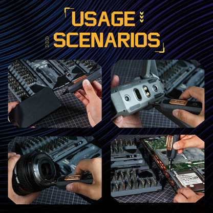 Conjunto de Chaves de Fenda de Precisão Multifuncional 180 em 1, Pontas Magnéticas Phillips, Ferramenta de Reparo Manual para Celular iPhone & PC & Óculos, Presente.