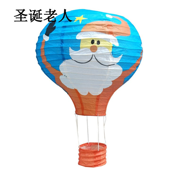 1pc Ceremony Holiday Party Folding Paper Lantern Hot Air Balloon Shape 30/40cm Pink Blue For Kids Baptism Birthday Wedding Decor