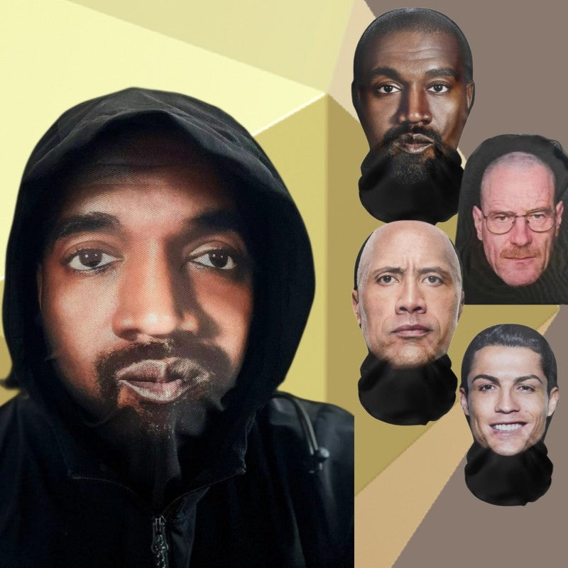 Full Face Visual Mesh Mask Party Horror Hood Simulation Kanye Mask Party Supplies Accs Cosplay Props Sunscreen Prevention