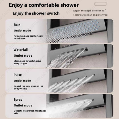 Digital Display Shower System Multi Modes Adjustable Shower Set Pressurized Spray Water Massage Showerhead Bathroom Accessories