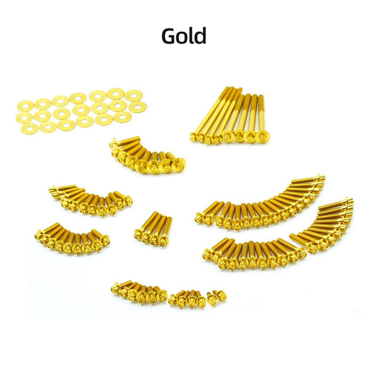 Motorcycle Engine Bolts Titanium Alloy Cylinder Screws 89pcs Set for Harley 2018-up Touring Road Glide Softail Low Rider S/ST