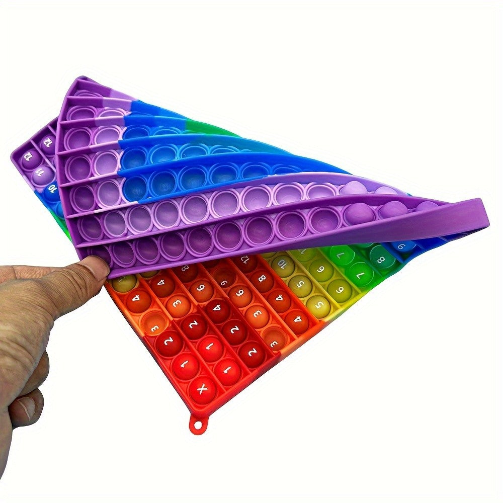 Educational Multiplication Push Bubble Fidget Pop Toys for Kids - Colorful Times Table Math Teaching Resources and Gifts