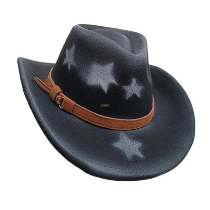 Homburg Cowboy Hats Old Fashion Porkpie Hat Stylish Panama Hat Belt Fedoras