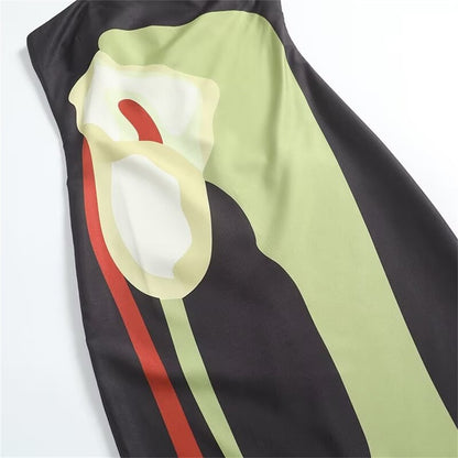 2024 Summer Women Strapless Backless Flower Printed Long Dress Women Sleeveless Off Shoulder Vestidos Plus Size S-3XL Streetwear