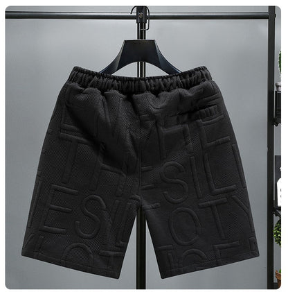 Letters Size 5XL 6XL 7XL Fashion New Knitted Shorts Men Comfortable Elastic Waist Clothing Male Breathable Short Trousers