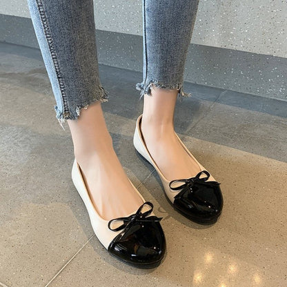 Women Flats Comfort Ballerina Shoes 2025 Summer New Shallow Mouth Non-slip Ladies Loafers Elegant Bowknot Women Single Shoes