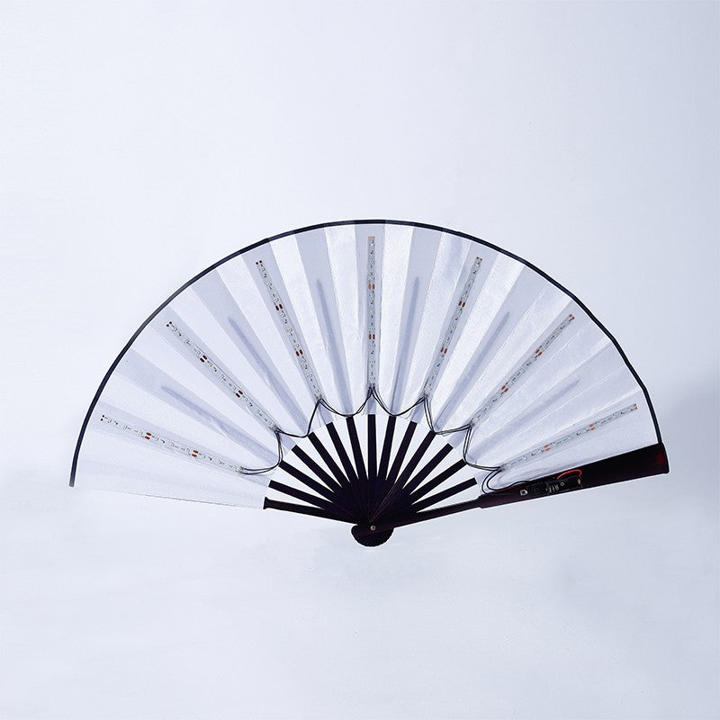 Glow Folding Led Fan Dancing Light Fan Night Show Halloween Christmas Rave Festival Accessories Glow in The Dark Party Supplies