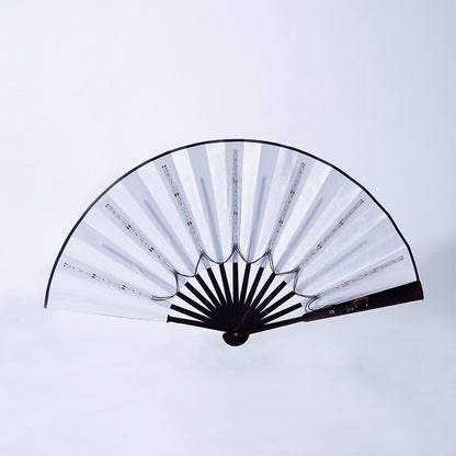 Glow Folding Led Fan Dancing Light Fan Night Show Halloween Christmas Rave Festival Accessories Glow in The Dark Party Supplies
