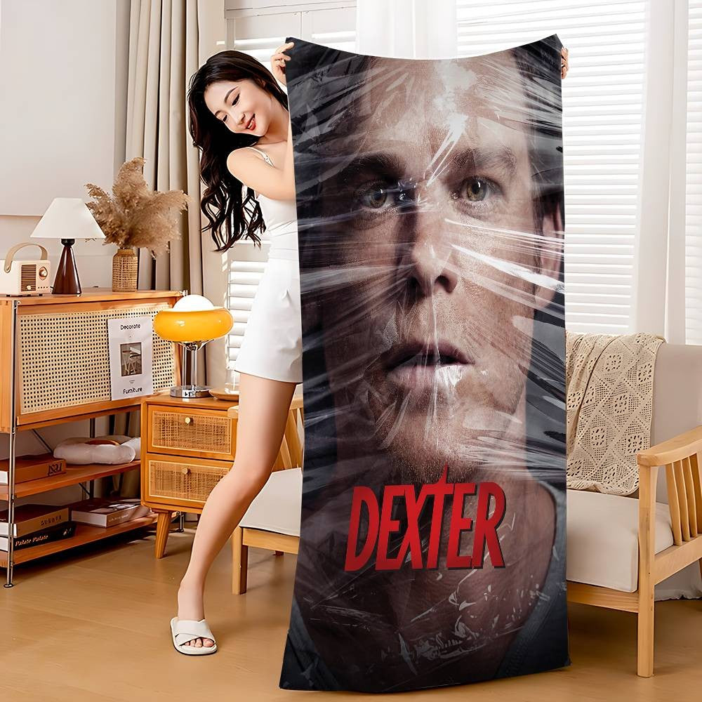 Dexter American Classic Horror Anime Microfiber Beach Towel Absorbent Quick Dry Soft Yoga Swimming Resort Mountain ClimbingTowel