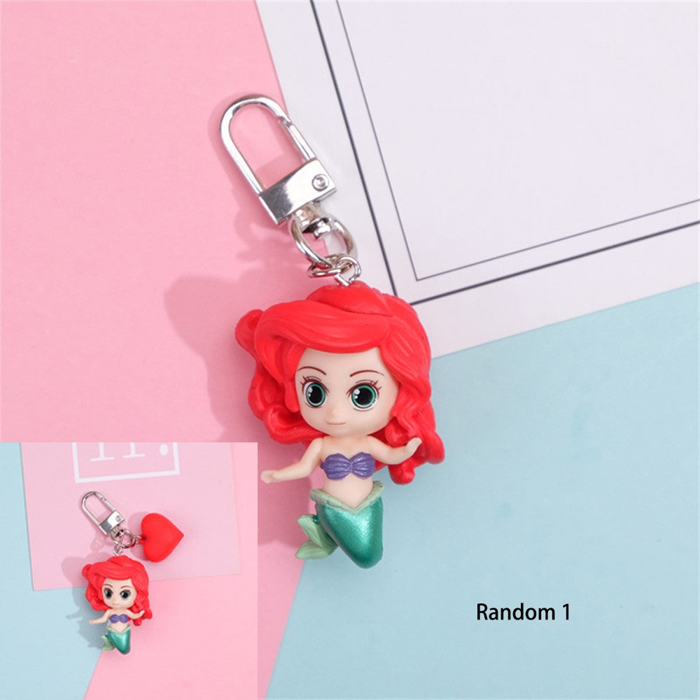 Chaveiro Princesa Disney Branca de Neve Chaveiro de Resina Cinderela Bela Ariel Acessórios de Pingente de Chaveiro Presente para Amigas Filha Chave