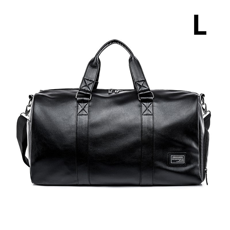 Large Capacity Travel Bag PU Travel Handbag Men Carry On Luggage Duffle Bags Soft Casual Black Big Weekend Bags Travelling Tote