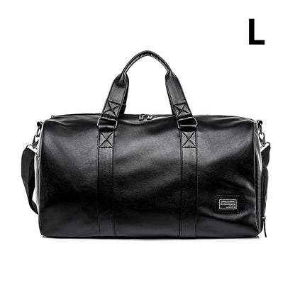 Large Capacity Travel Bag PU Travel Handbag Men Carry On Luggage Duffle Bags Soft Casual Black Big Weekend Bags Travelling Tote